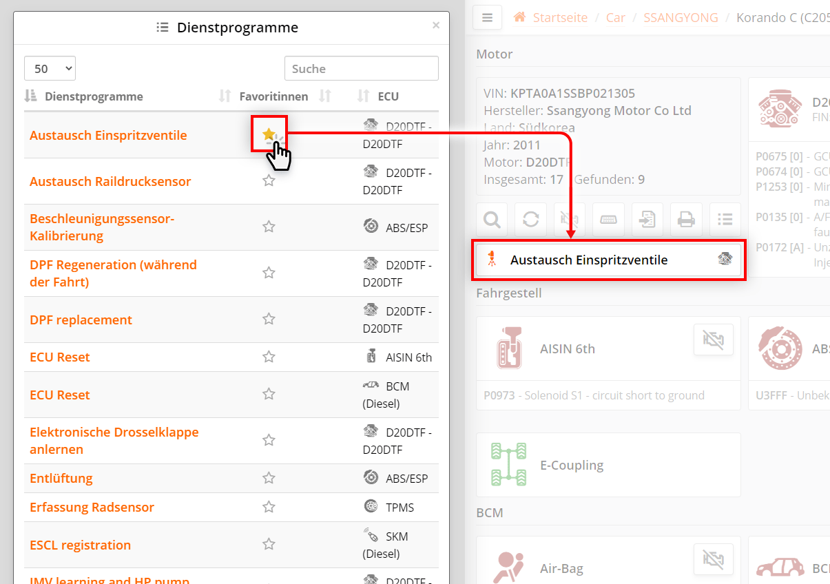 Favorisierte Utilities